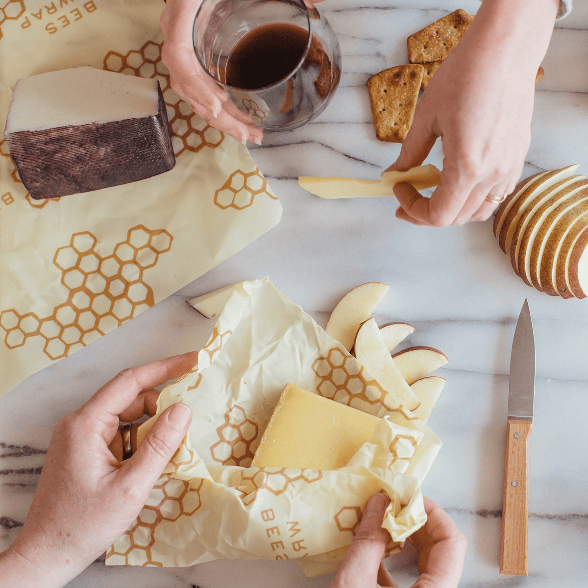 Assorted 3 Pack (S, M, L) Honeycomb Bundles Bee's Wrap 