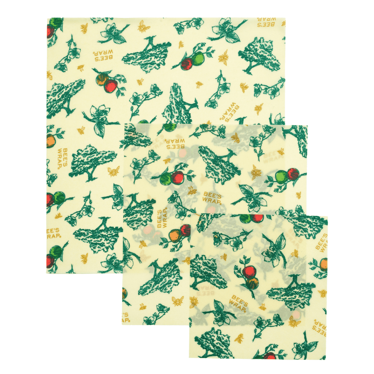 Assorted 3 Pack (S, M, L) Apple Blossom Bundles Bee's Wrap 