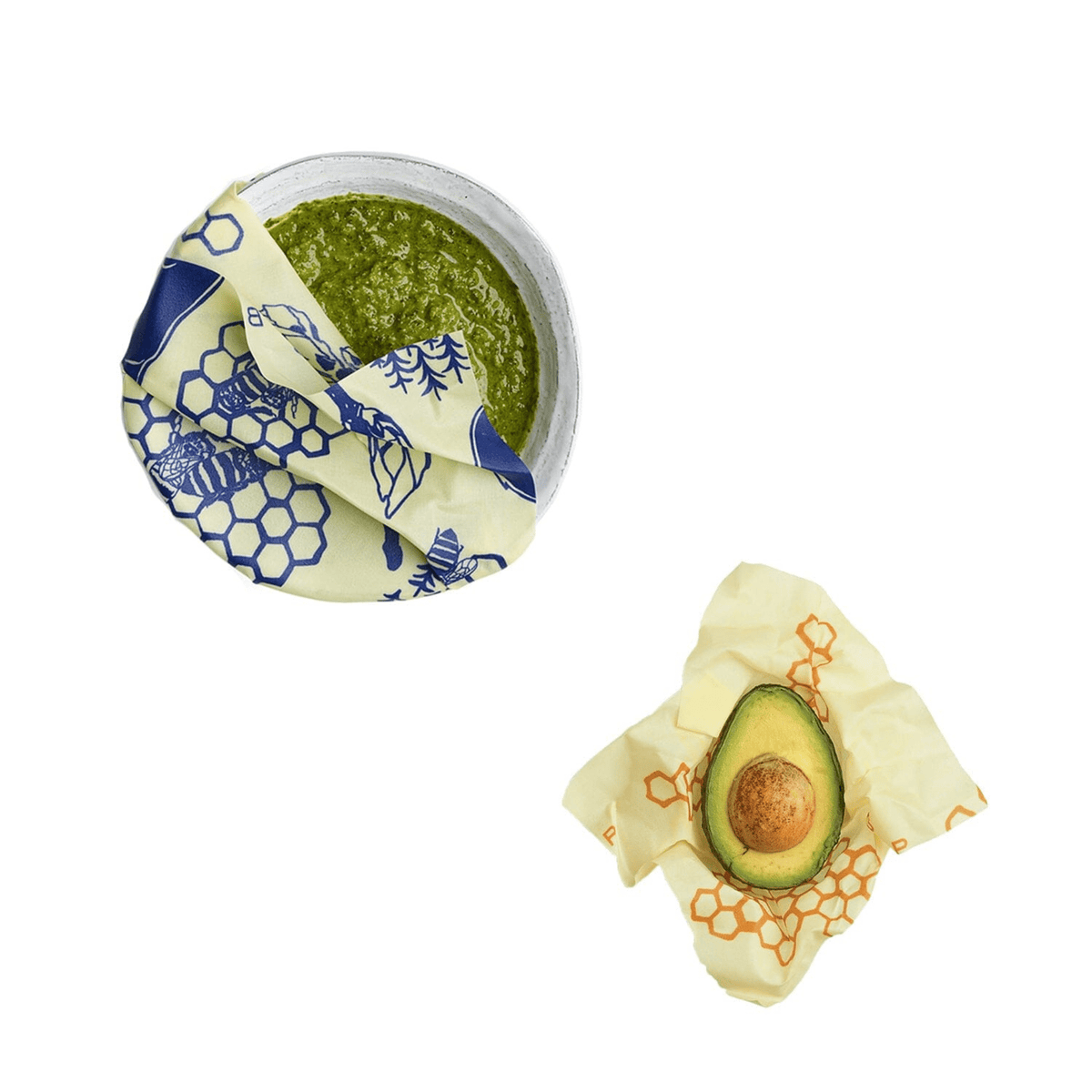 Assorted Wrap 2 Pack (S, M) Honeycomb and Bees and Bears Bundles Bee's Wrap 
