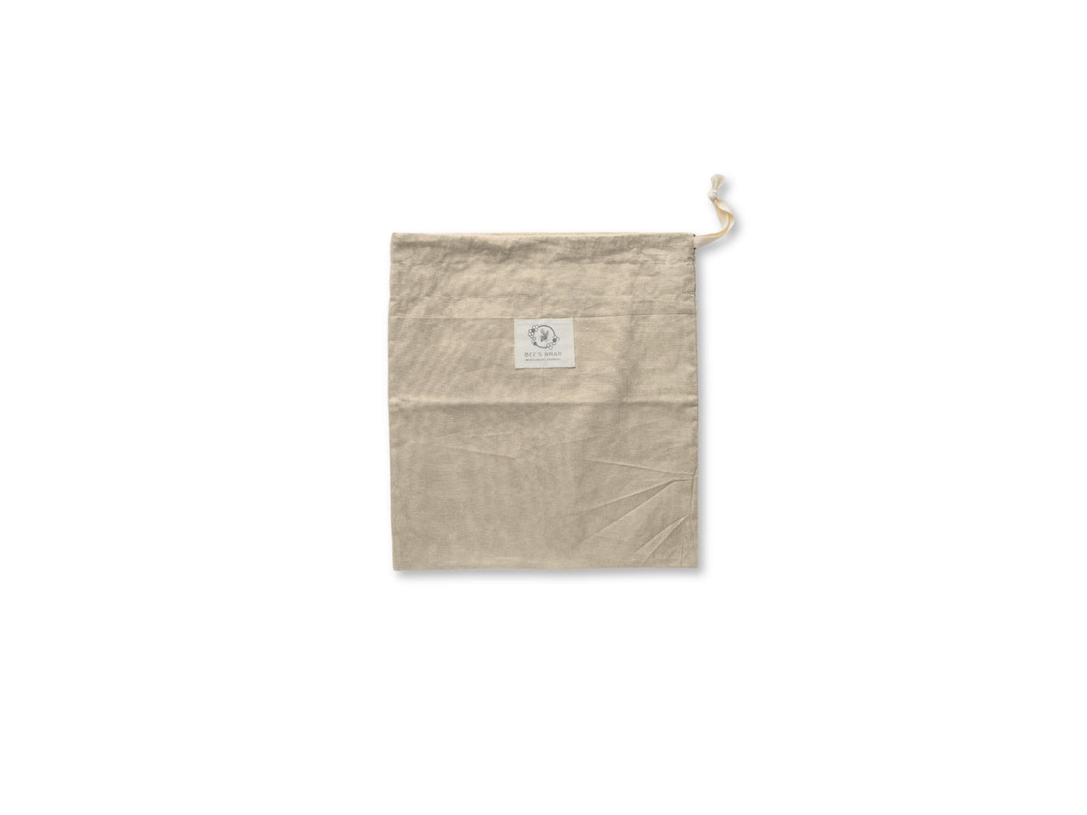 Bee's Wrap Bread Bag Flat Lay on white background