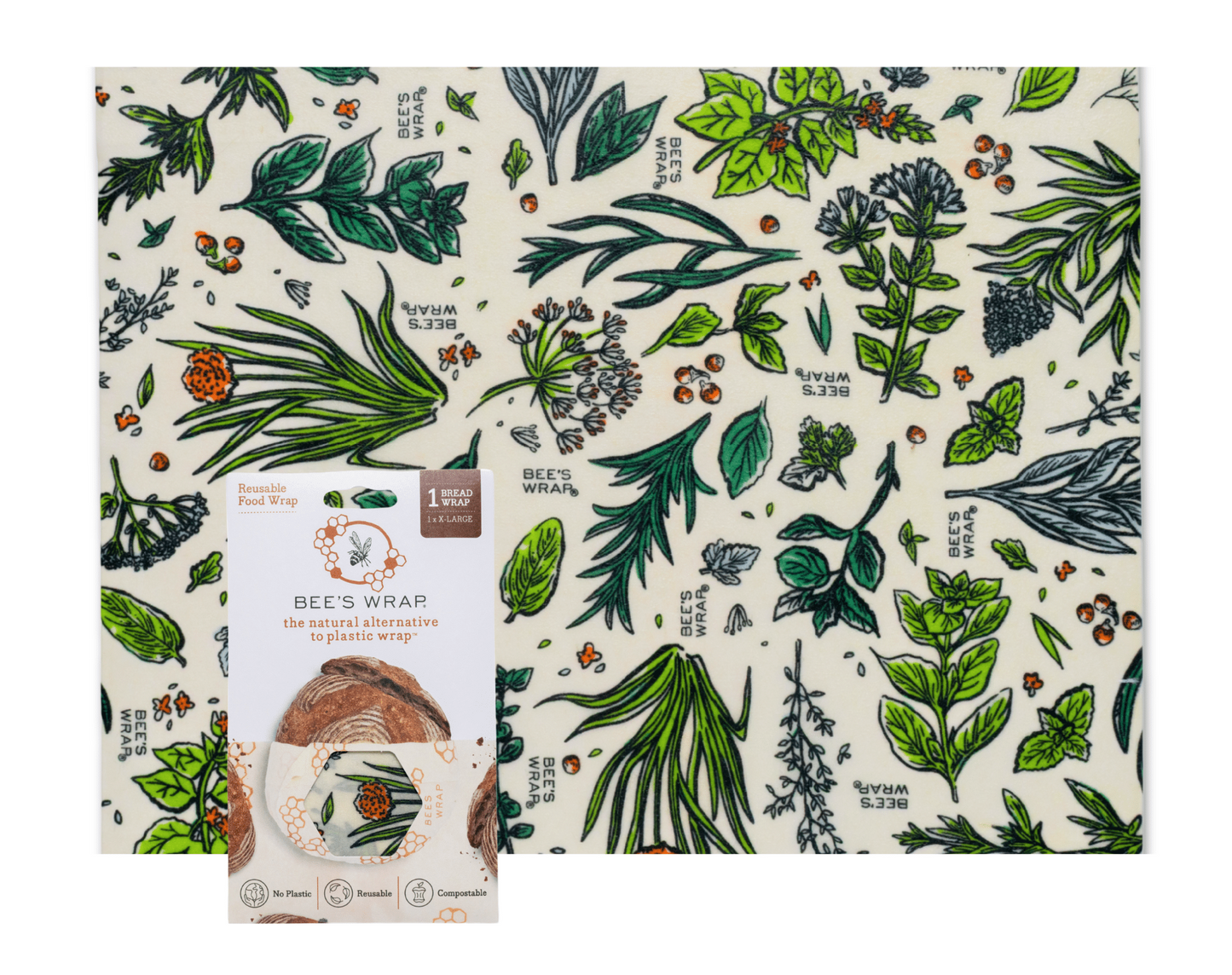 Bread Wrap Bee's Wrap Herb Garden with packaging