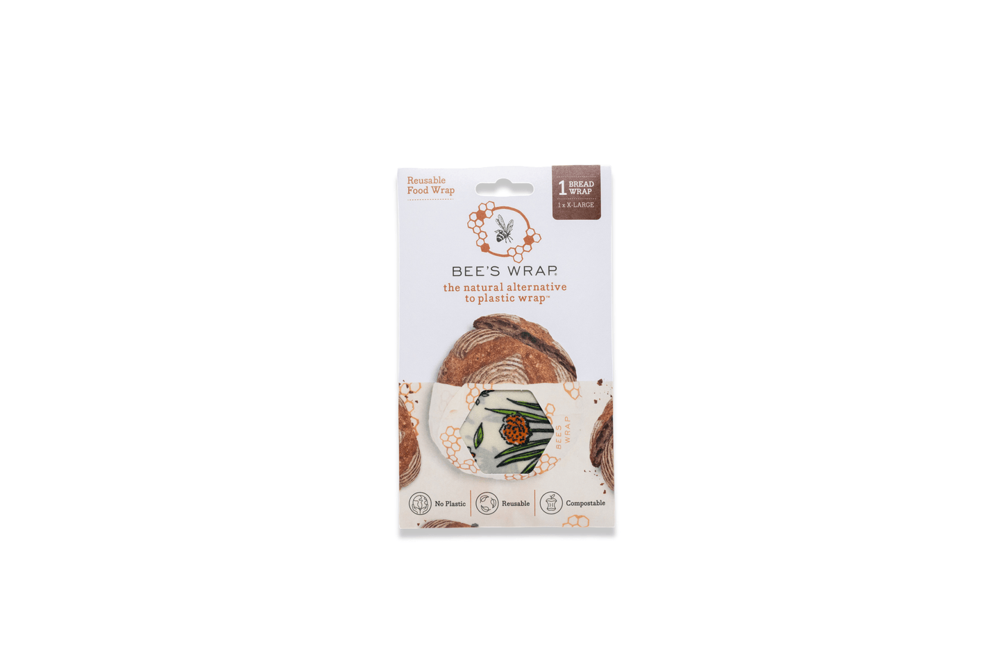 Bee's Wrap Bread Wrap single pack in packaging